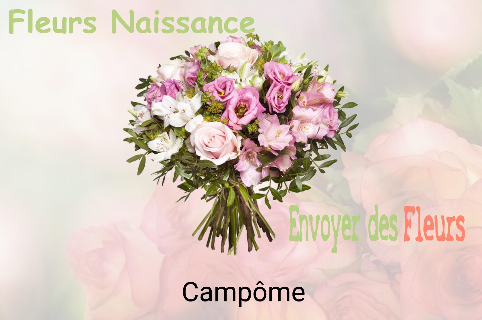 Bouquet de fleurs de naissance livré à Campôme